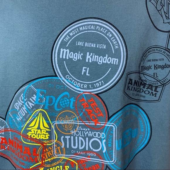 Disney Parks Blue Hollywood Studios Multi Theme Crew Neck Park Tee - Picture 2 of 11